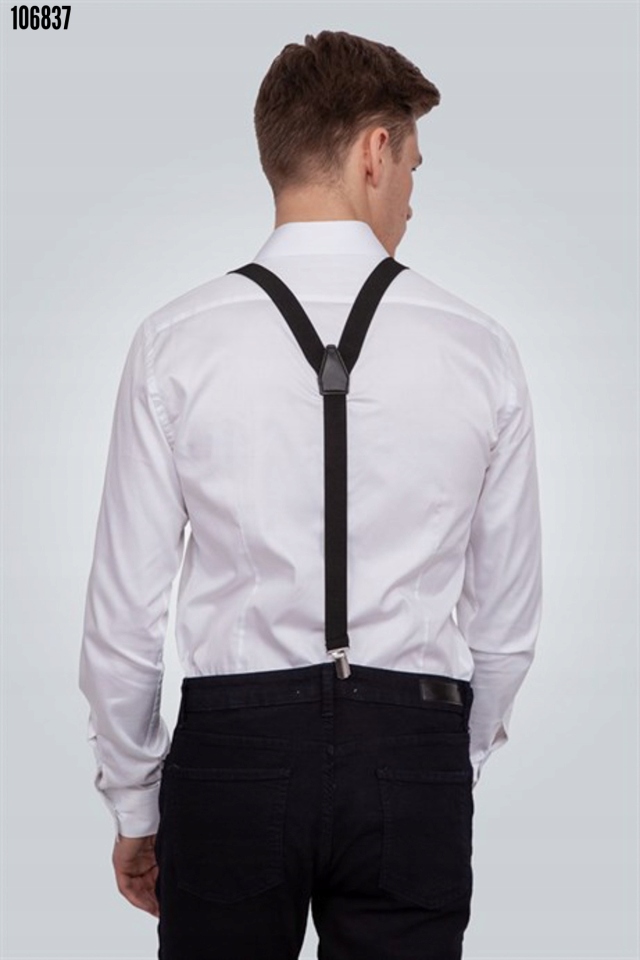 TUDORS - Tkane Czarny Szelki Marka bez marki