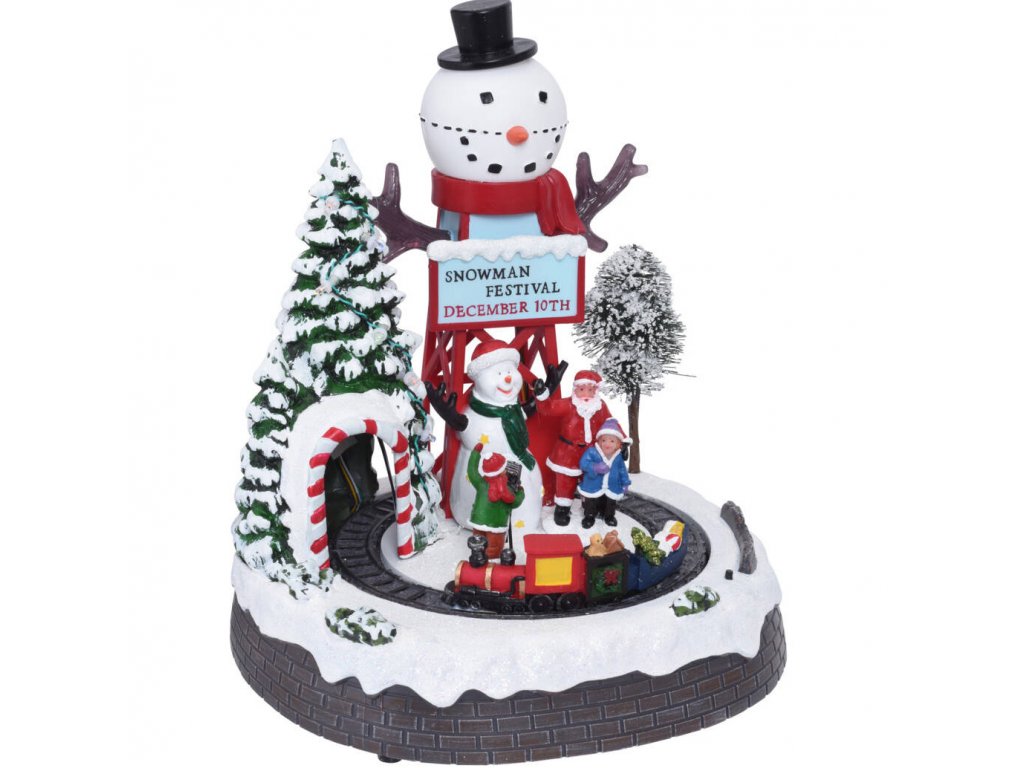 Pohyblivá vianočná scéna Led, 29 cm