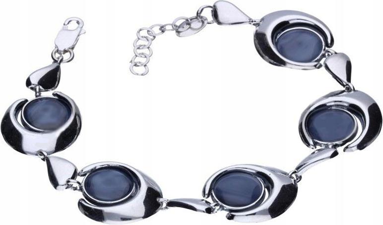 Stříbrný náramek 925 s velkými prvky, 13,76 g, módní vzor jako dárek