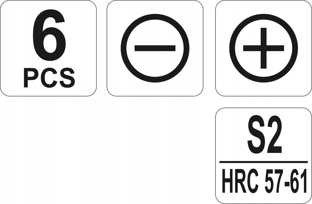Zestaw wkrętaków precyzyjnych 6 cz. YT-25861 YATO Waga produktu z opakowaniem jednostkowym 0.333 kg