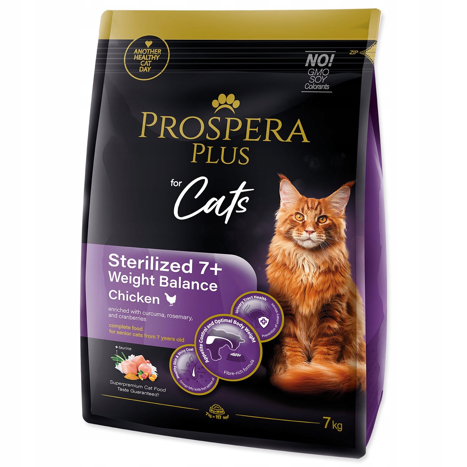 Levně Krmivo Prospera Plus Sterilized 7+ Chicken Weight Balance 7kg