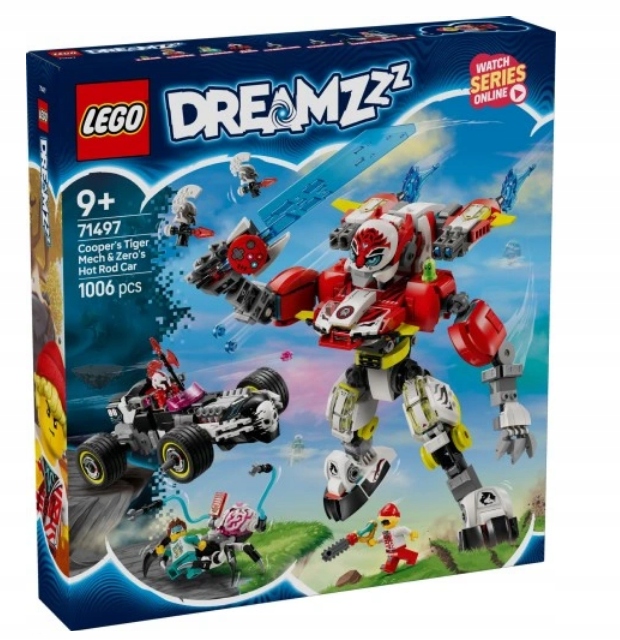 Lego 71497 DREAMZzz Tygrí Mech Coopera A Hot Rod Zero