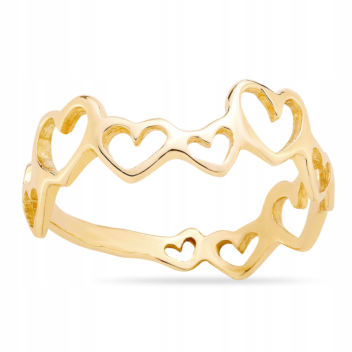 

Złoty pierścionek gwiazd 333 Serce