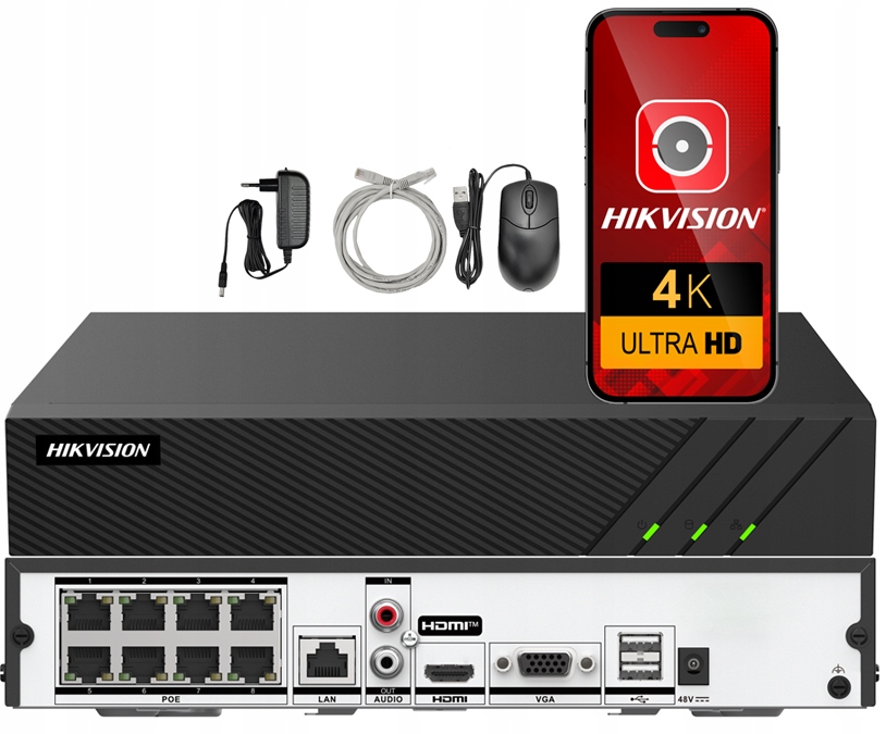 Ip Registrátor Hikvision DS-7608NI-Q1/8P Poe Do 8MPx 4K Náhľad 24/7