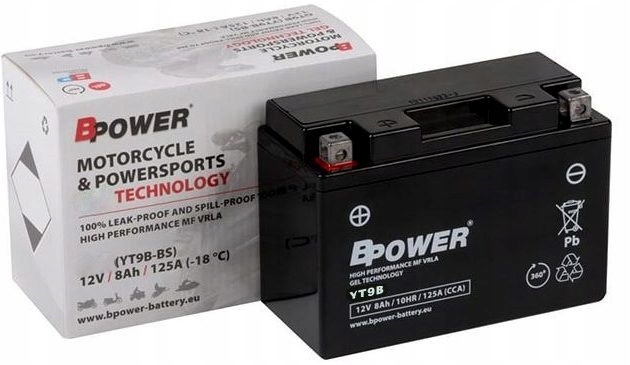 Akumulátor Bpower YT9B Ready 8Ah 120A