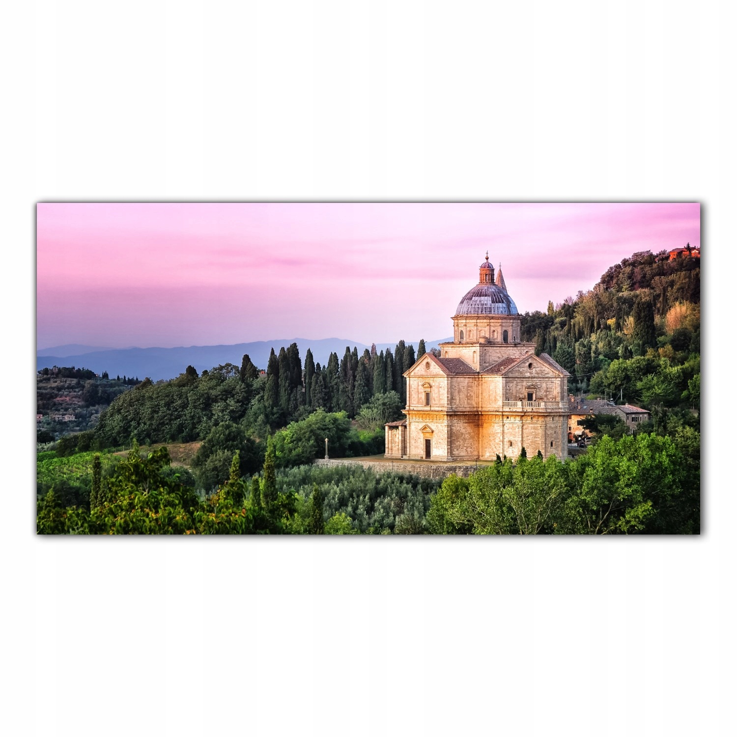 Katedrála Západ Slunce 100x50 Panel sklo do kuchyně