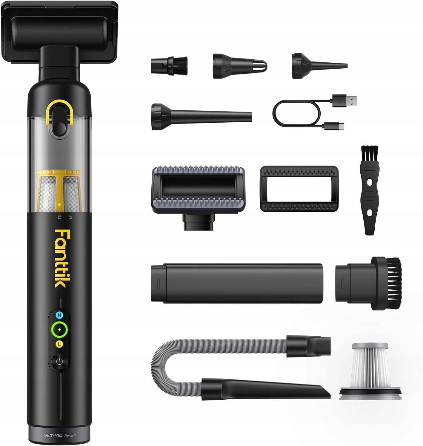 Bezdrôtový vysávač Fanttik Slim V10 Apex, 4 v 1, sací výkon 19 kPa