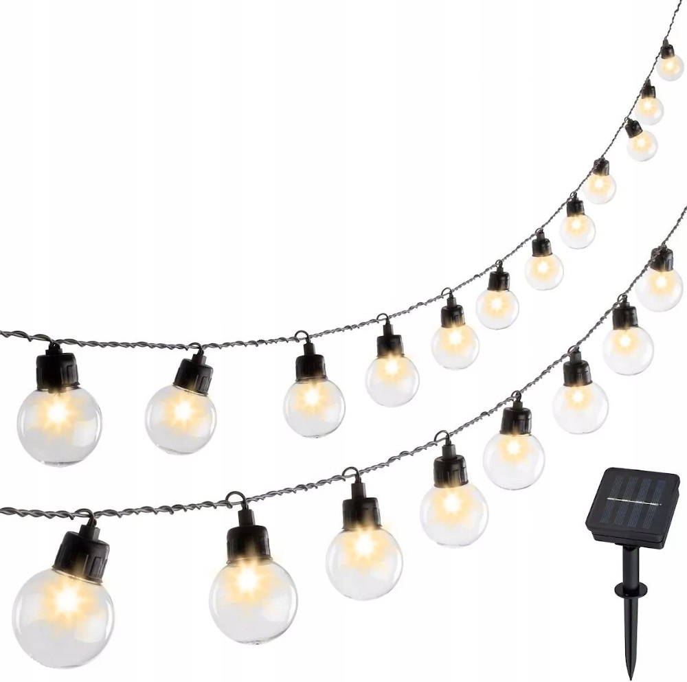 

Girlanda Solarna Lampki Ogrodowe 20LED Wiszące 420