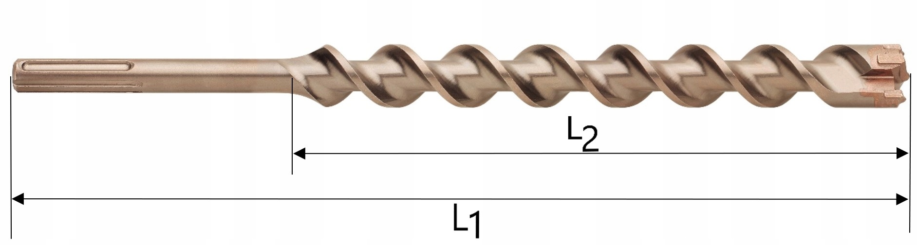 WIERTŁO DO BETONU/ŻELBETONU SDS-MAX 38X690 DIAGER Kierunek obracania Reguła prawej dłoni
