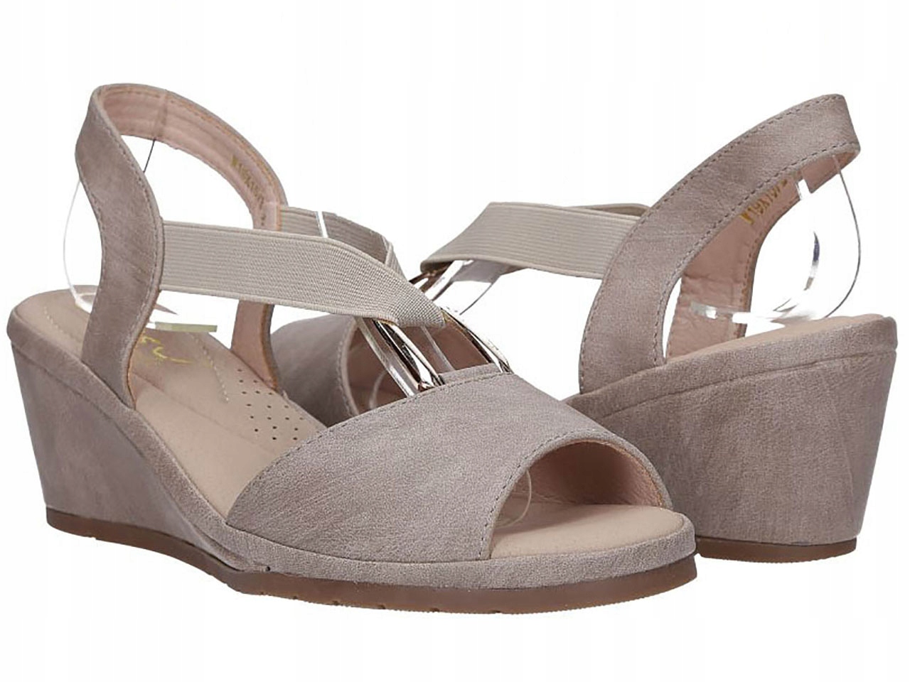 

Klasyczne Sandały Na Koturnie Wsuwane Komfortowe