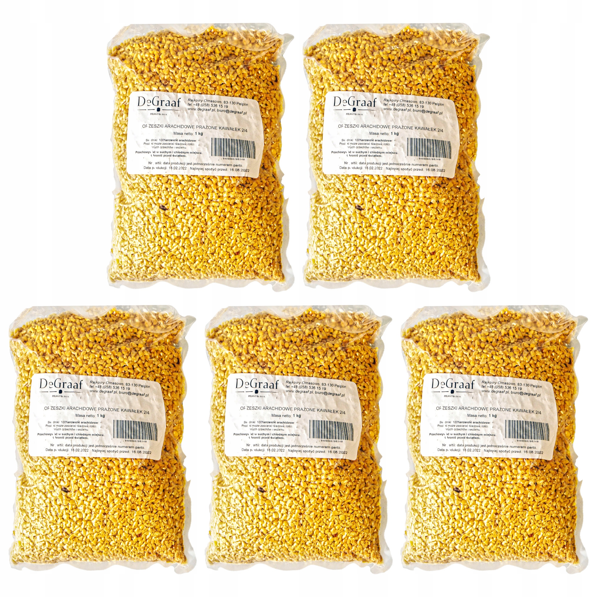 Posypka Orzechowa 5 x 1kg Orzechy arachidowe w karmelu XXL dekoracja Tort