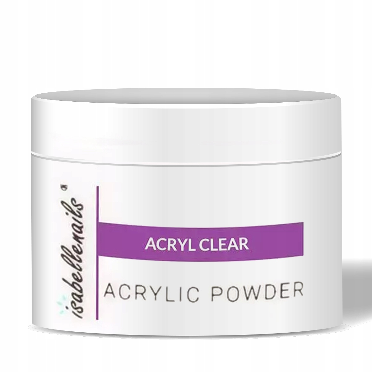 Isabellenails Akryl CLEAR 30 ml Proszek akrylowy do paznokci ACRYLIC POWDER