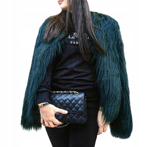 A732 Зара мех пальто блейзер куртка-S