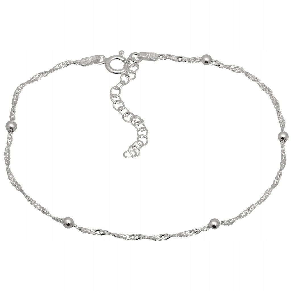 

Bransoletka srebrna na nogę singapur srebro 925