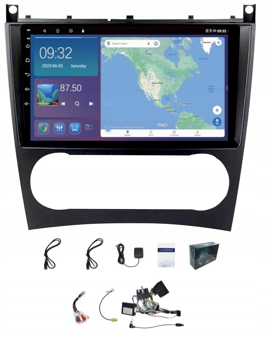 Gps Navigace Mercedes W203 W209 Wifi Carplay Bt Usb 4GB 64GB
