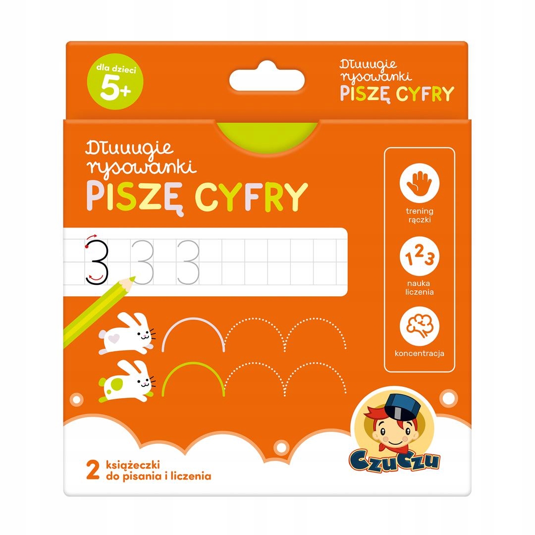 DŁUUUGIE RYSOWANKI PISZĘ CYFRY 5+