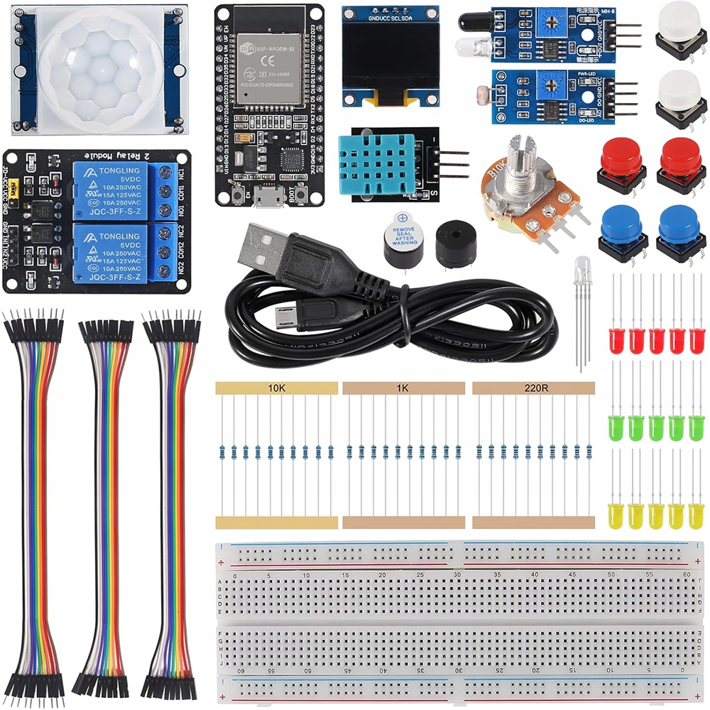 Startovací sada s ESP32 pro výuku programování a elektroniky