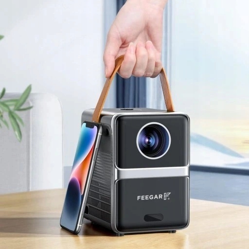 Mini PROJEKTOR LED RZUTNIK PRZENOŚNY Feegar WiFi 5G Bluetooth HDMI FOCUS Marka Feegar