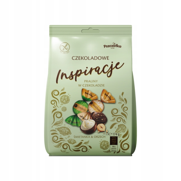 Levně 4x Pszczółka Čokoládové inspirace smetana & ořech 174 g