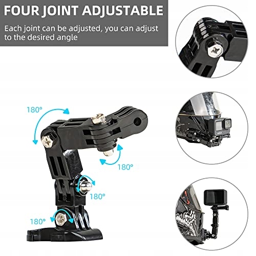 Uchwyt Na Kask Do GoPro Hero 13 DJI Osmo Action Kamera HD Czarny SUREWO — miniatura 2