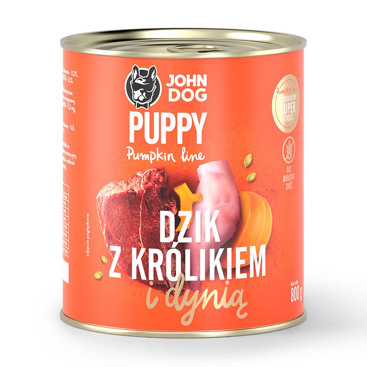 John Dog karma szczeniak dzik królik dynia 800g 12171113493 Allegro.pl