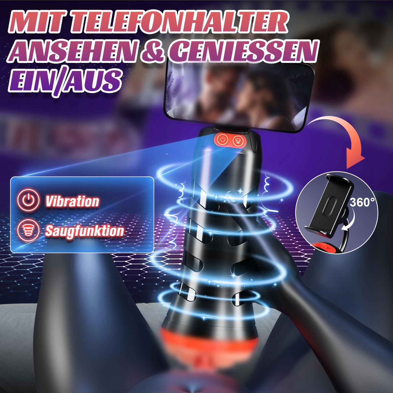 Sztuczna Vagina Dla Mężczyzn Z Telefonem Realistyczna Wibracje — miniatura 4
