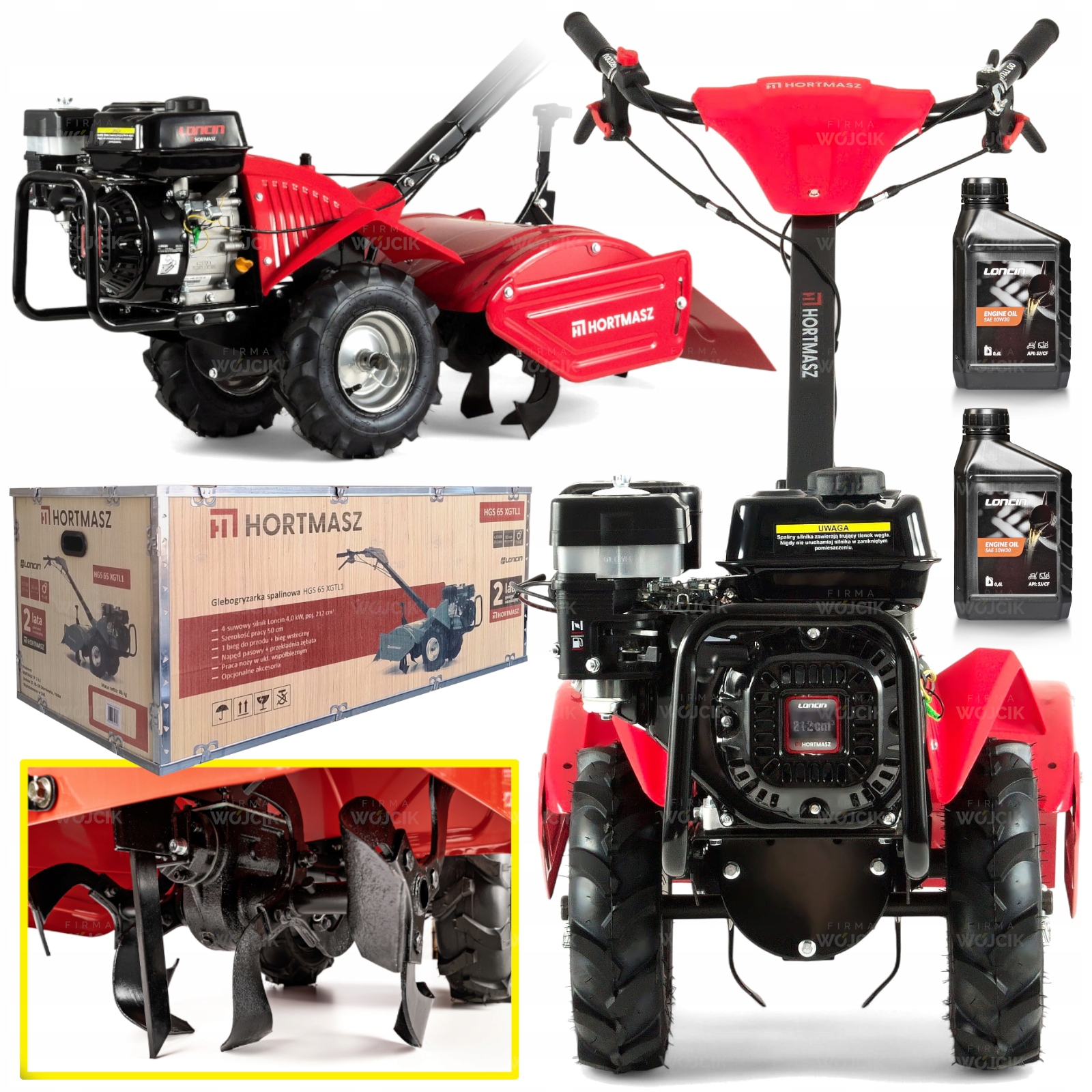 Glebogryzarka spalinowa Hortmasz Hgs 65 XGTL1 Oleje Loncin