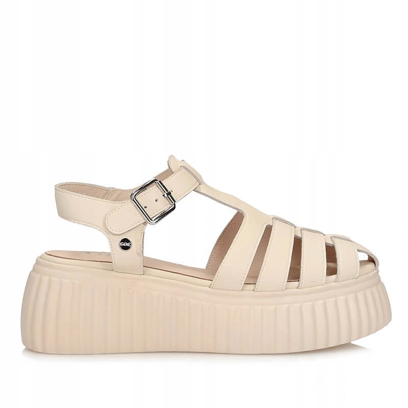 Dámské sandály Goe pro boty TT2N4235 Beige béžové na platformě