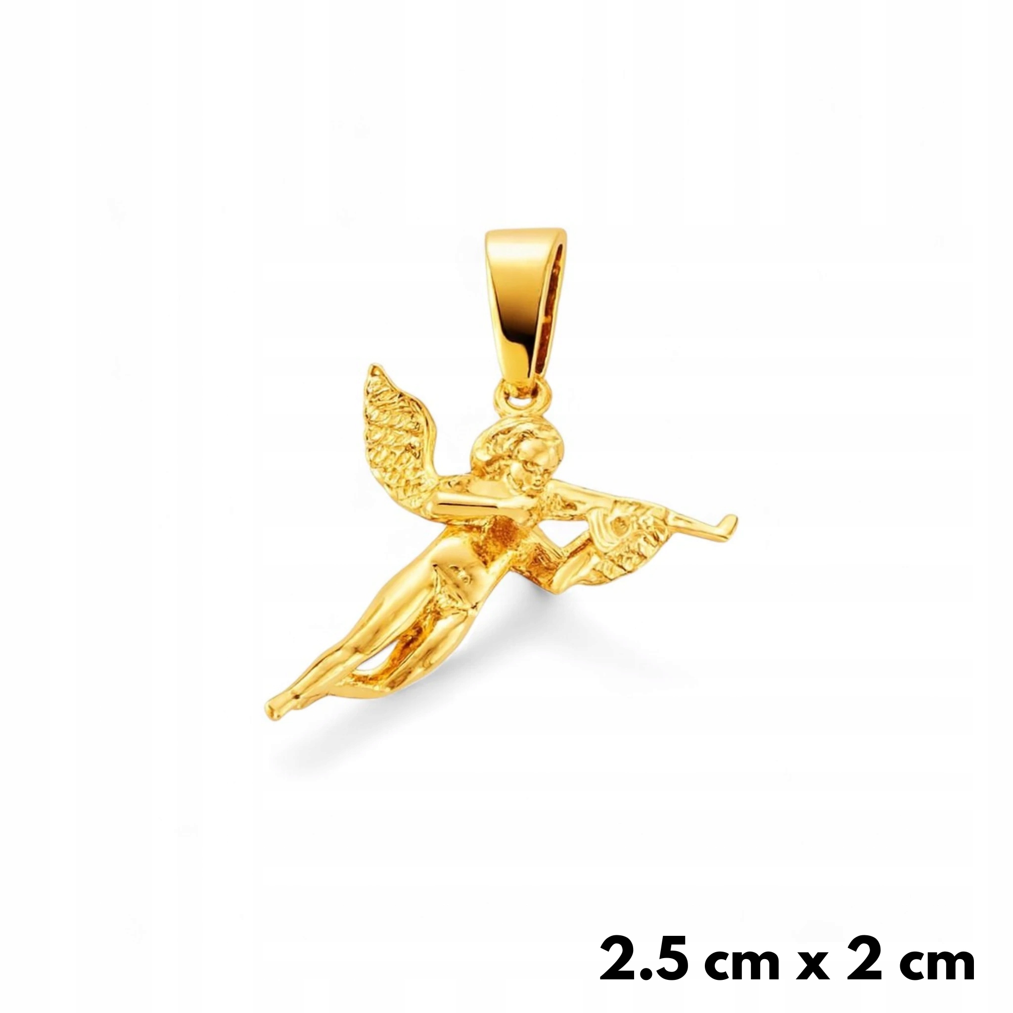 Přívěsek Angel Anděl se zbraní Zlatá Pozlacená Ocel Pánská Metini Dárek