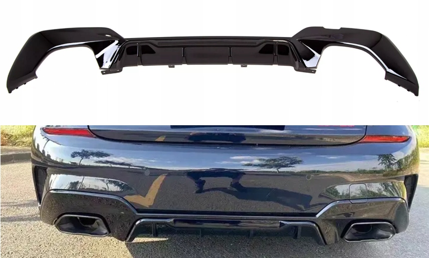 Bmw G20 G21 M Paket Předlift Černý M340 Look Difuzér Zadního Nárazníku