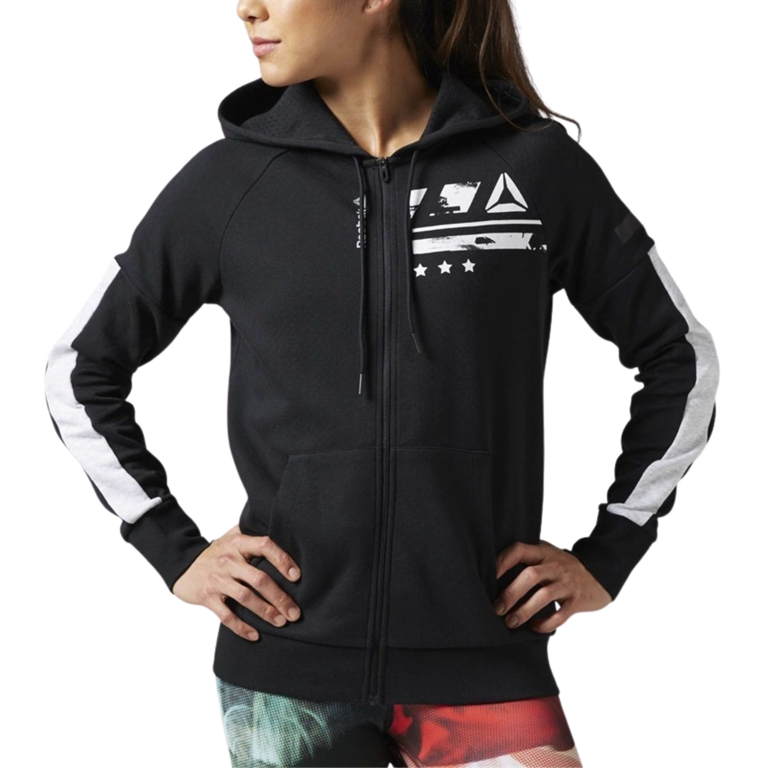Damska bluza rozpinana Reebok Wor Cs Fz Hoodie Xxs