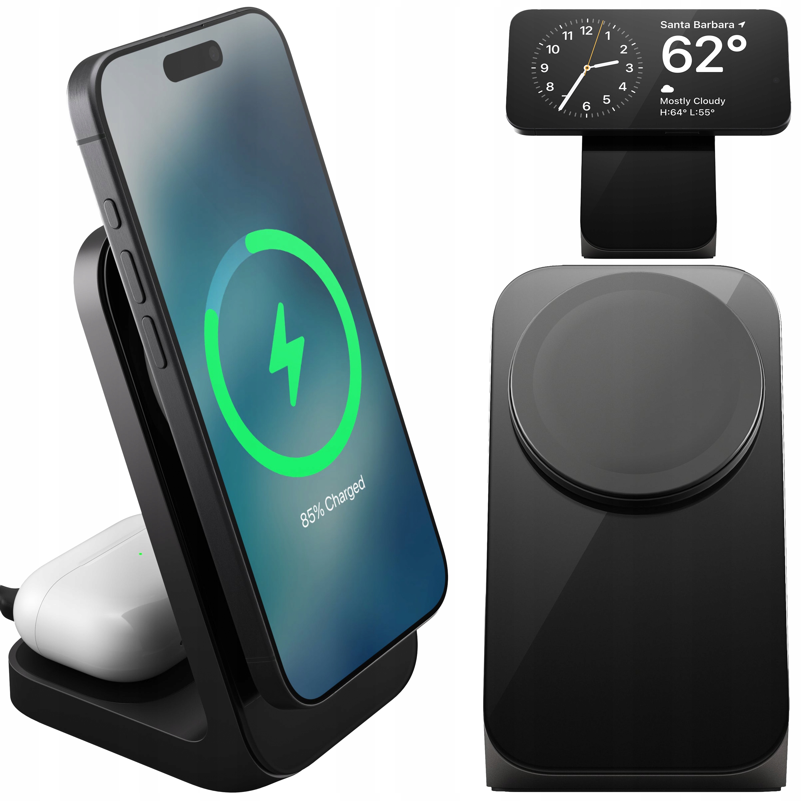 Nomad Stand One Ładowarka Bezprzewodowa z MagSafe Qi2 25W do Apple