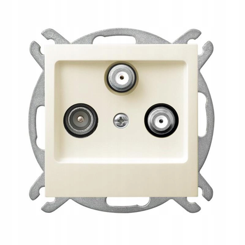 Ospel As ecru – zásuvka RTV+2xSAT GPA-2GS/m/27