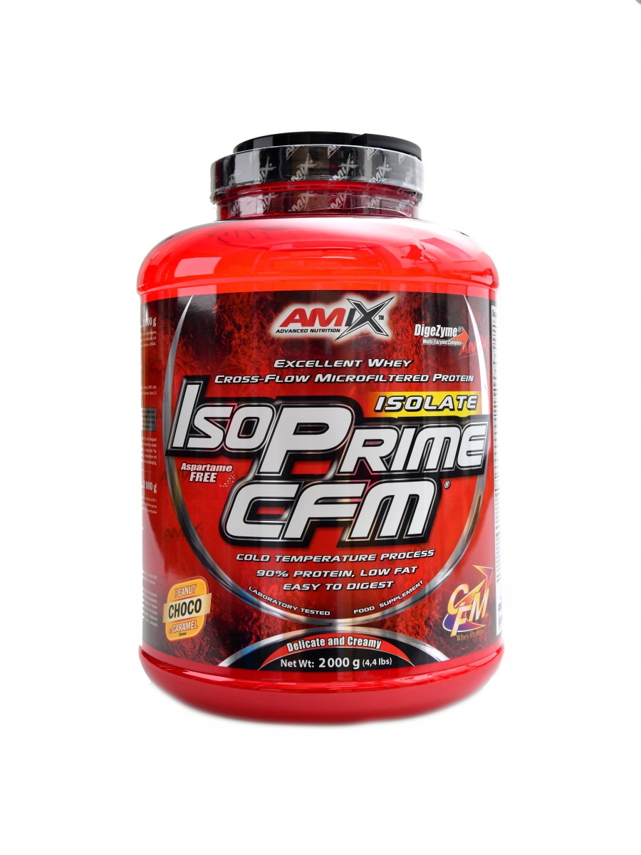 Amix Isoprime Cfm protein isolate 90 2000 g čokoláda arašídy karamel