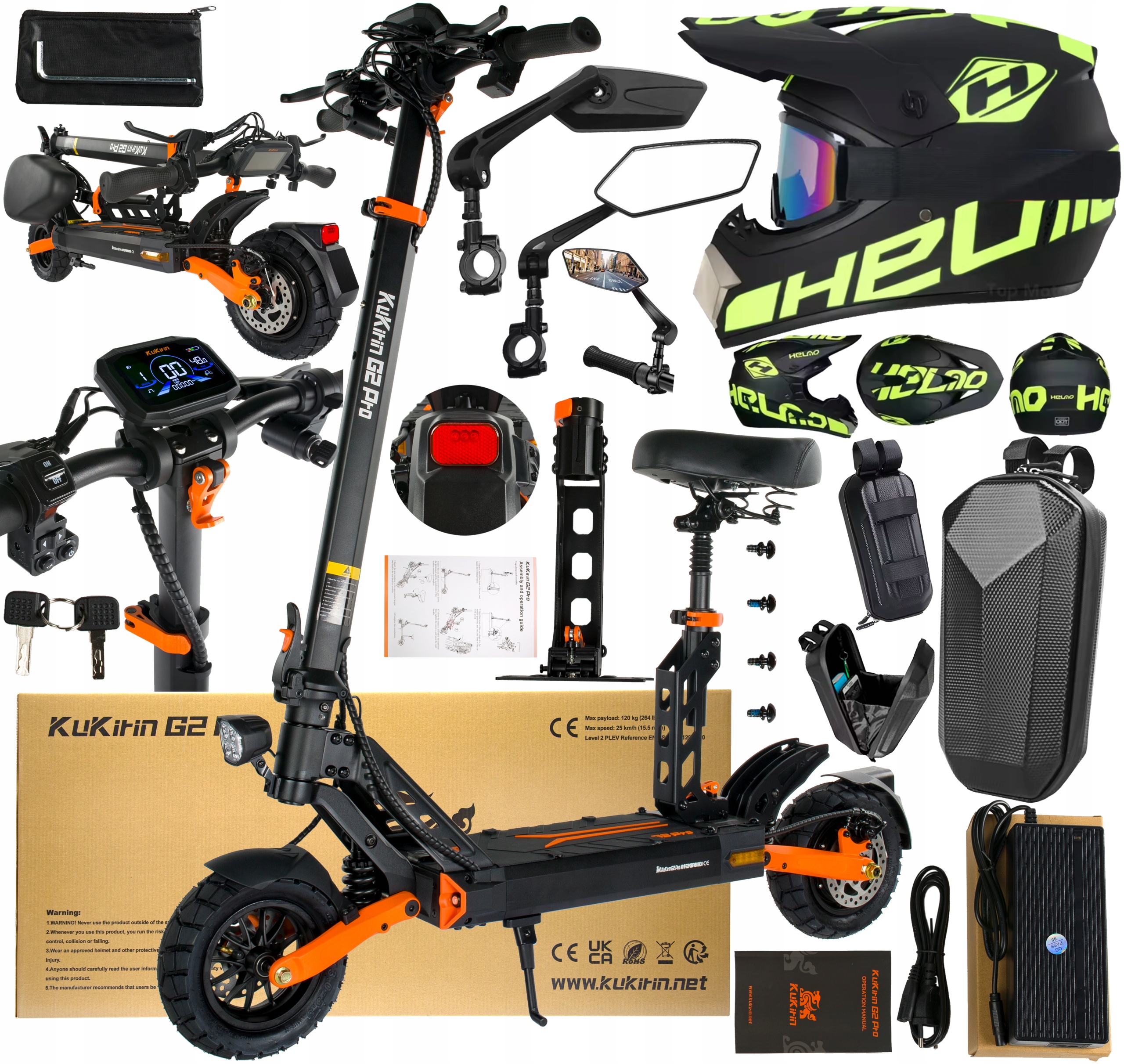 Pojazd elektryczny KuKirin G2 Pro 1000W 48V 15.6AH 58KM 45KM/H Pl