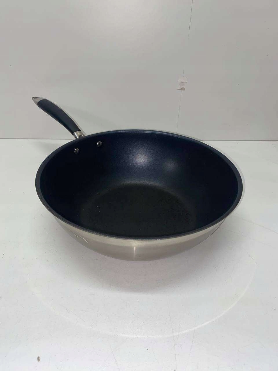 Amazonbasics Patelnia, Czarny, Średnica 28 cm Pojedynczy Średnica 28 cm