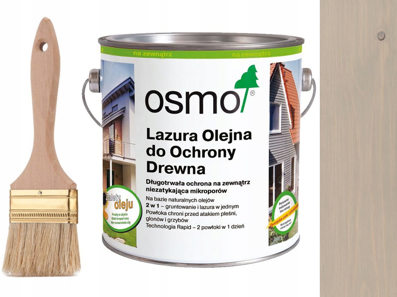 

Osmo 906 Lazura Ochronna do drewna Szary 2,5L