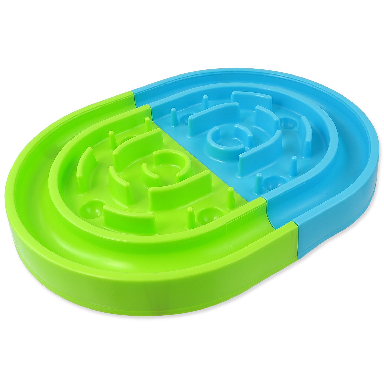 Miska Dog Fantasy Bludiště zpomalovací proti hltání zeleno-modrá