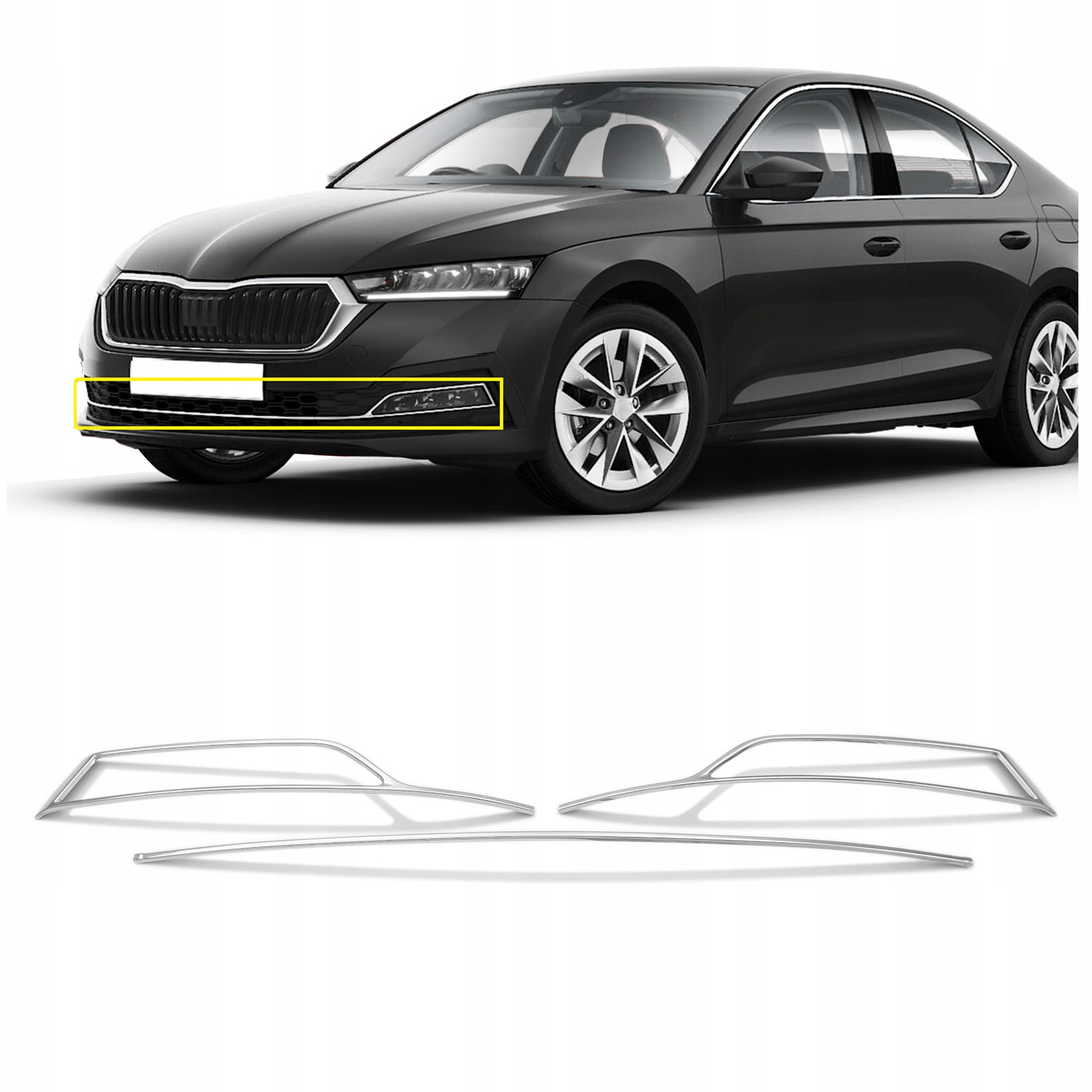 Halogénové rámčeky pre Škoda Octavia Nx IV 2020-2024 Liftback