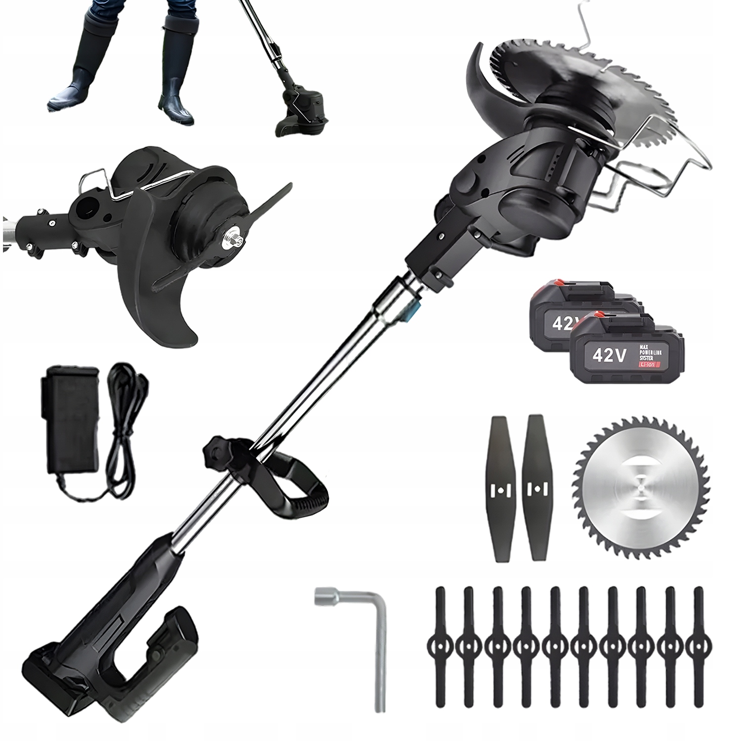 Aku Vyžínač Křovinořez Zahradní Na Trávy 150W 2XAKU Sada