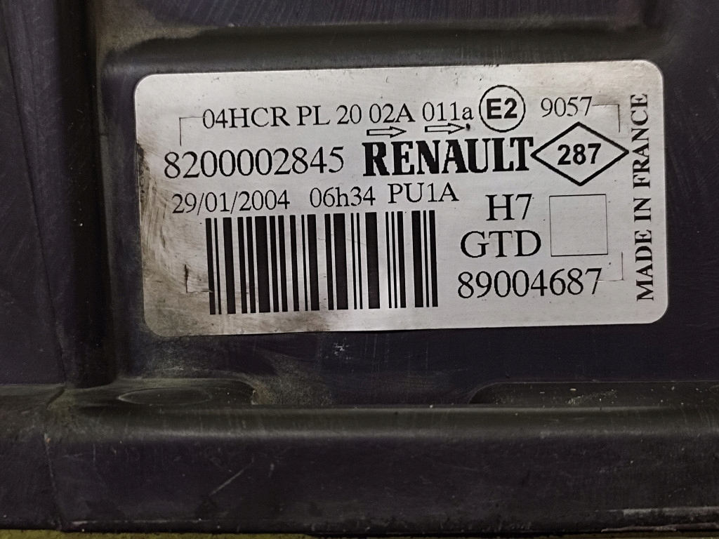 RENAULT LAGUNA II REFLEKTOR light left front