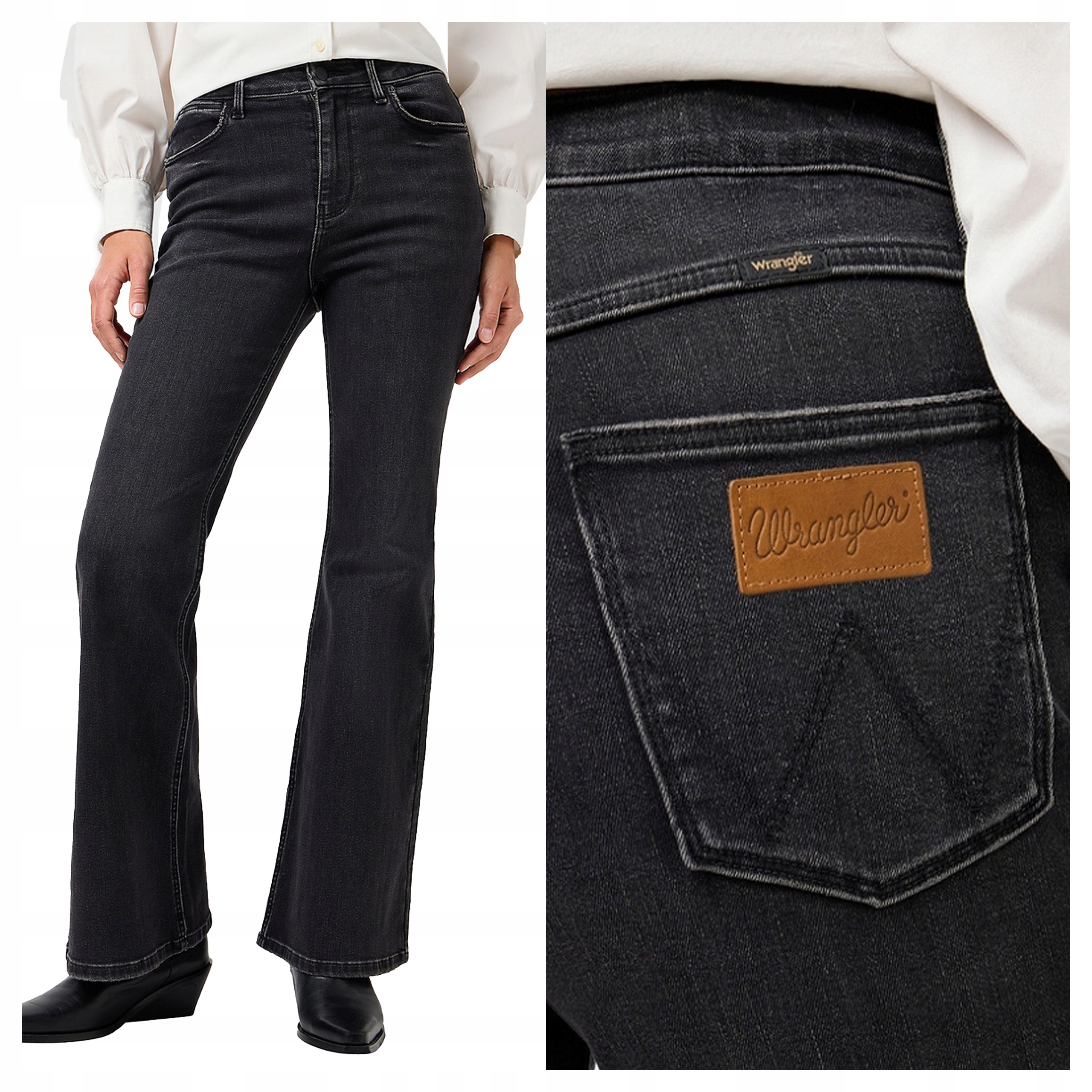 Wrangler Fierce Flare W29 L32 Dámské džíny Přiléhavé