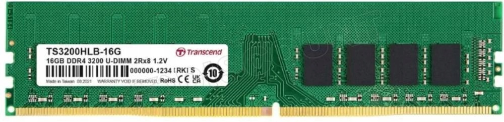 DDR4 DIMM 16GB 3200MHz Transcend 2Rx8 1Gx8 CL22 1.2V TS3200HLB-16G