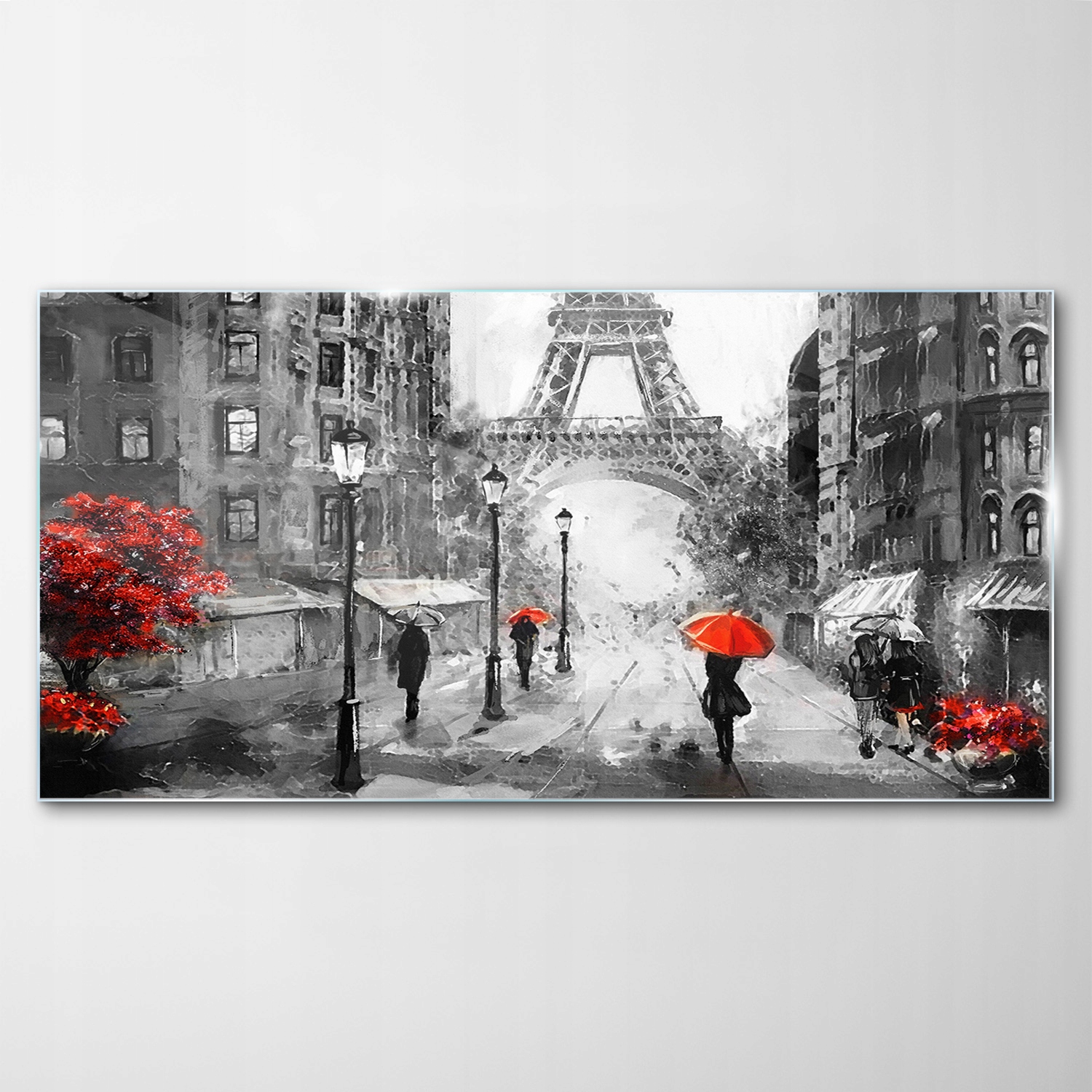 Tvrdený sklenený obraz Mesto Paríž Ulica 100x50