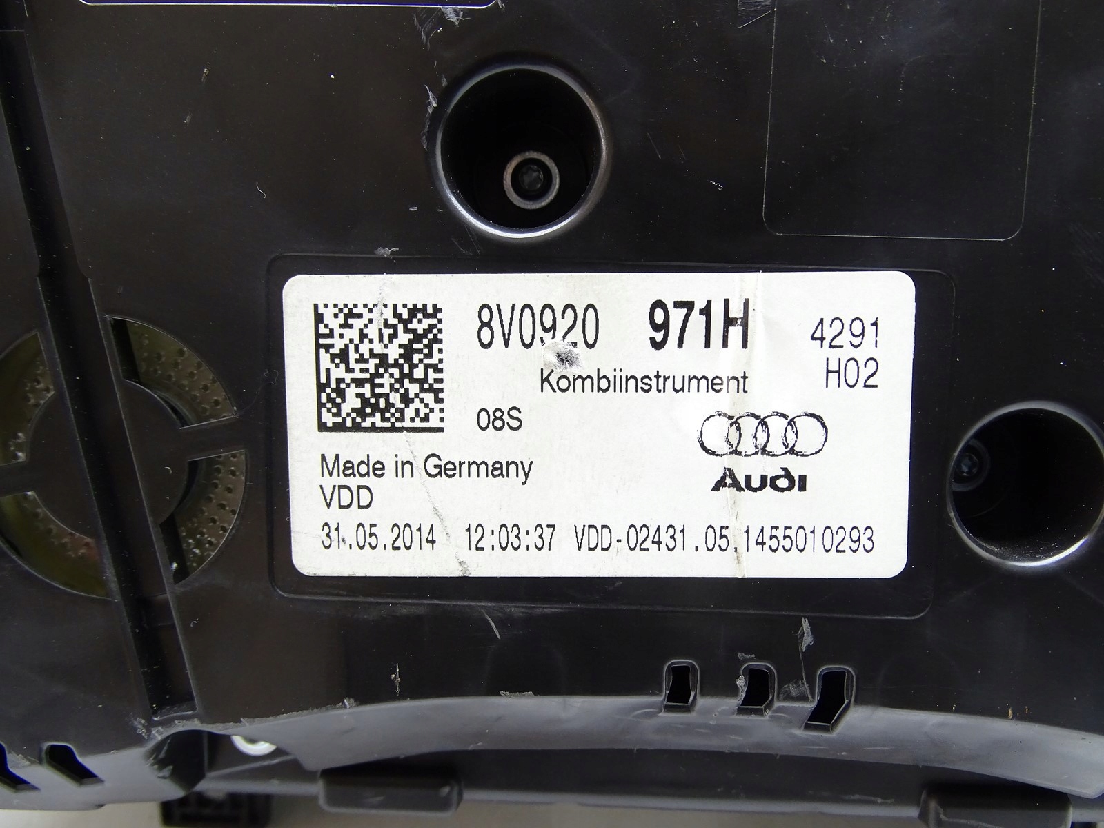 dials dials AUDI A3 8V 2.0 TDI CUNA 8V0920971H