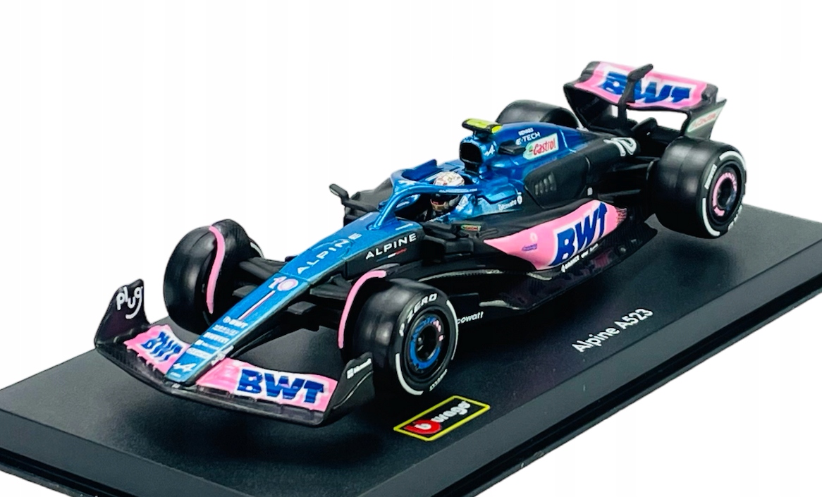 Bburago Formule 1 Alpine A523 #10 Gasly 1:43 F1 38073 S Vitrínou Nový Model