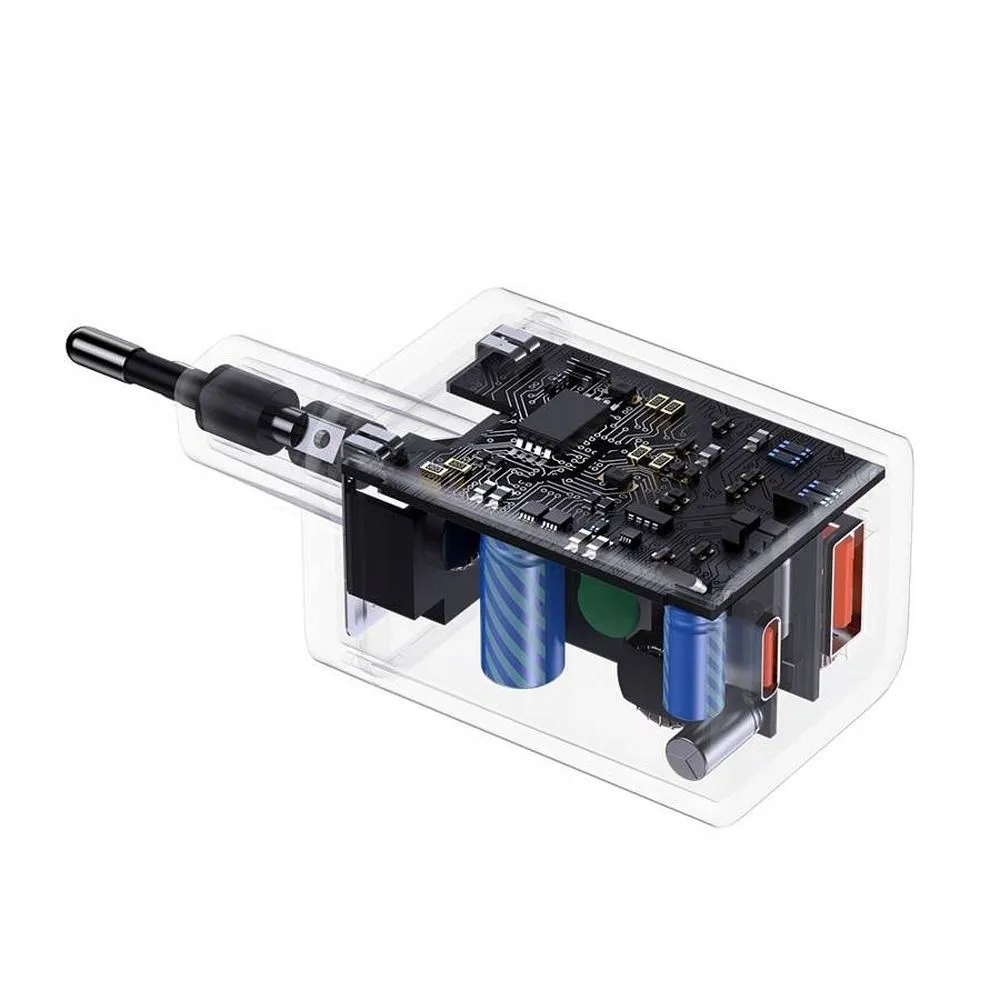 BASEUS ładowarka sieciowa USB + Typ C Compact Super Si Pro PD 30W czarna CC Marka Baseus