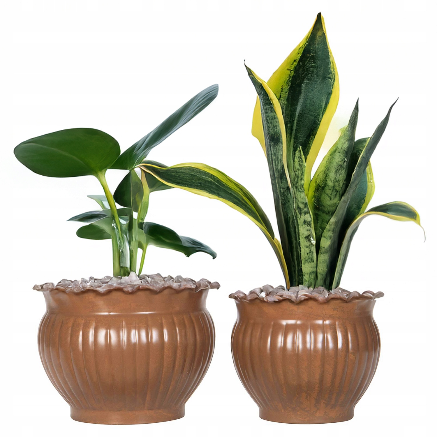 Květináč Na Balkon Terasa Do Obývacího Pokoje Loft Hnědý Kovový 2 Ks