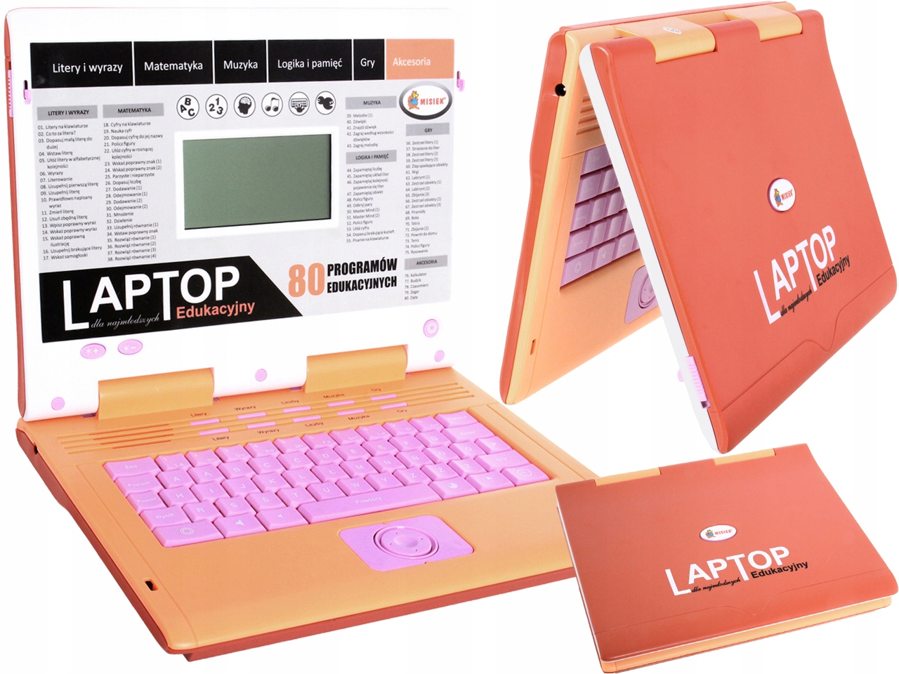 LAPTOP EDUKACYJNY 80 PROGRAMÓW USB KOMPUTER DLA DZIECKA DO NAUKI W DOMU