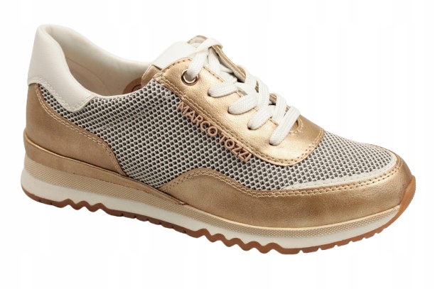 Polobotky Tenisky Marco Tozzi 2-23731-44 37 Bílá+Zlatá 100% Vegan